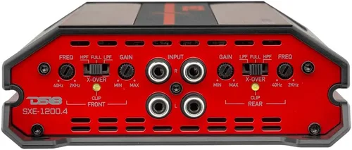 Miniatura 6 de DS18 SXE-1200.4/RD Amplificador de coche estéreo de rango completo clase A/B 4 canales 60x4 RMS @4 OHM 1200 vatios - Amplificador potente y compacto