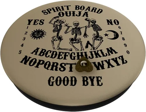 Miniatura 2 de Ouija Espíritu Oculto Tablero Halloween Calaveras Bailando Esqueletos PopSockets Swappable PopGrip