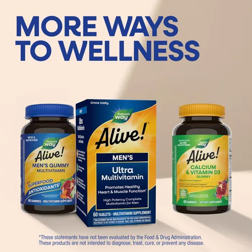 Miniatura 7 de Nature's Way Alive! Gomitas multivitamínicas para hombres, apoya el metabolismo energético*, la función muscular*, antioxidantes