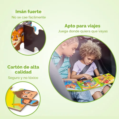 Miniatura 5 de SYNARRY Rompecabezas magnéticos para niños de 3 a 5 años, 20 piezas de rompecabezas de animales pequeños para niños de 4 a 6 años, regalos