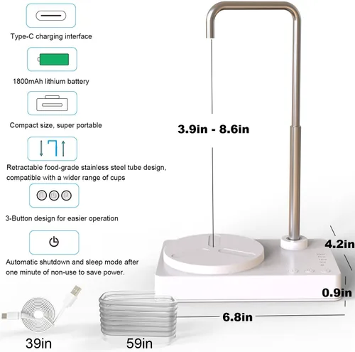 Miniatura 2 de Despachador de agua de escritorio - Botella de agua inteligente de escritorio, bomba de agua automática para dispensador de agua universal, bomba