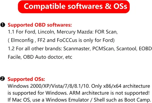 Miniatura 6 de Herramienta de diagnóstico de cable OBD2 a USB MOCATEC ELM327 OBD2 lector de códigos escáner ELM 327 interfaz USB OBD a USB adaptador conector OBD2