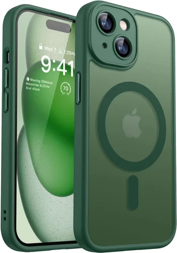 Miniatura 55 de CANSHN Funda magnética compatible con iPhone 17 Pro, mejorada [protección completa de la cámara] [compatible con Magsafe] [mate translúcido] funda
