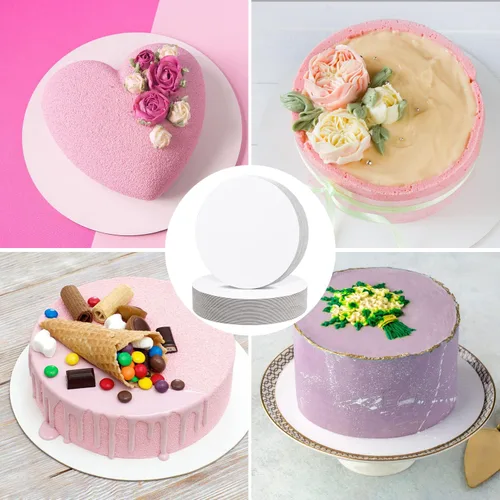 Miniatura 7 de Paquetes de 36 bases redondas para pasteles de 8 pulgadas, bases para pasteles blancas, círculos redondos blancos para pasteles, base redonda de 36p