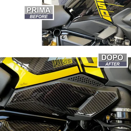 Miniatura 3 de Resin Bike Adhesivos 3D para motocicleta compatibles con BMW R 1250 GS 2019-2024 2019-2024. Protección del marco contra impactos y arañazos. Par