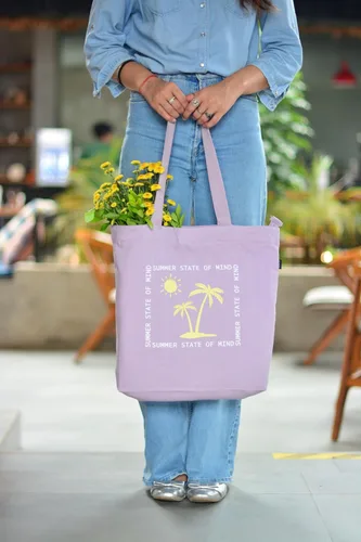 Miniatura 9 de Ecoright Bolsa de lona estética para mujer, bolsa grande con cremallera y bolsillo, bolsa de mano para mujer, para yoga, trabajo, playa