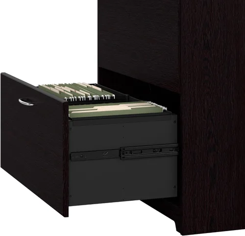 Miniatura 5 de Bush Furniture - Archivador lateral Cabot Collection de 2 cajones con herrajes cromados, elegante archivador para oficina en casa, cartas, archivos