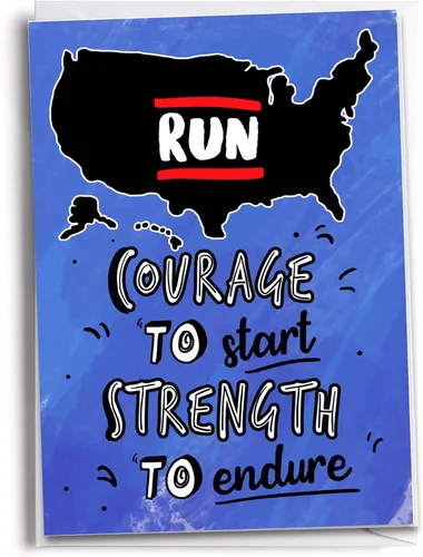 Miniatura 22 de Felicitaciones por terminar una tarjeta de felicitación de maratón 26.2 Millas Inspirado en correr