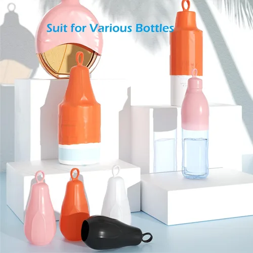 Miniatura 4 de Fundas elásticas para viajes a prueba de fugas, fundas de botellas de silicona para viajes, accesorios para mujeres y hombres para equipaje, funda a