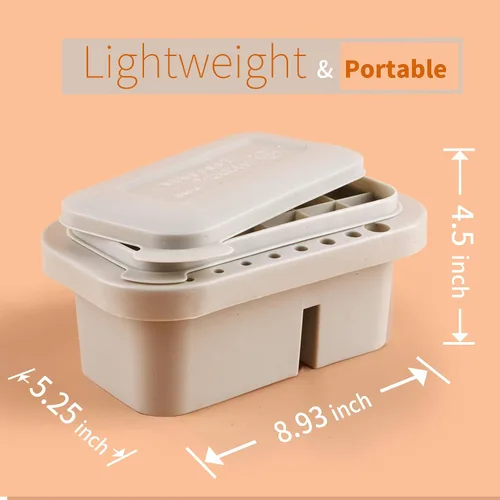 Miniatura 7 de Caddy Multiusos para Pinceles de Pintura con Soporte, Lavador, Bandejas, Caja de Paleta - Taza Limpiadora para Artistas para Pinturas de Acuarela