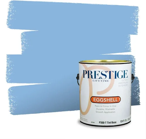 Miniatura 1232 de Pintura Exterior + imprimación PRESTIGE, todo-en-uno, 1 galón, acabado mate, color comparable al Valspar* Royal Gray* VS151-Gris real