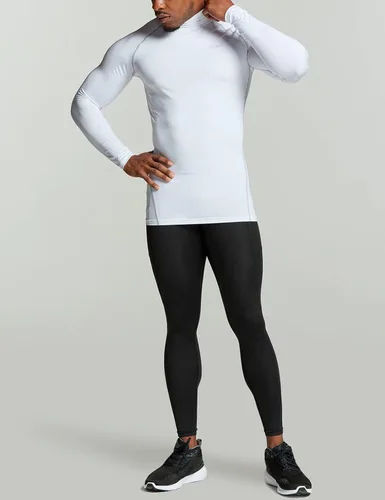 Miniatura 9 de TSLA - Paquete de 1 o 3 camisetas de compresión para hombre de manga larga con SPF 50+, camiseta de entrenamiento, deportiva, de protección