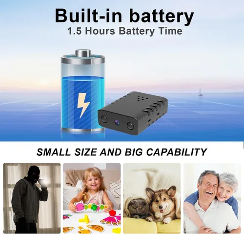 Miniatura 8 de Cámara inalámbrica WiFi con batería, cámara inalámbrica HD1080P para seguridad del hogar, cámara para mascotas, monitor de bebé