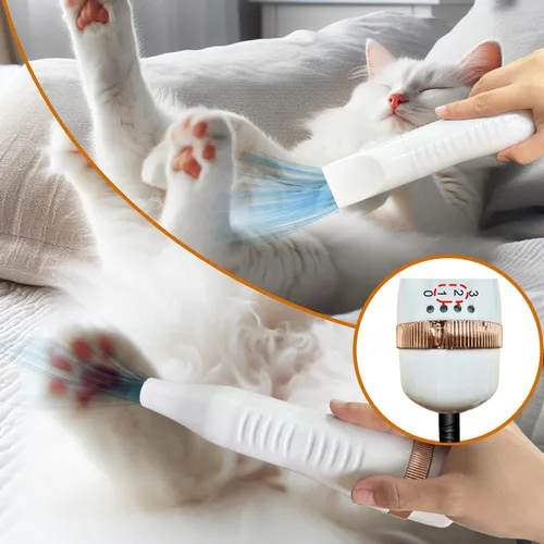 Miniatura 5 de Secador de pelo silencioso para mascotas de 300 W - Secador de pelo para mascotas para perros y gatos pequeños y medianos con peine extraíble