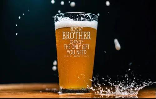 Miniatura 2 de Being My Brother Is Really The Only Gift You Need - Vaso de cerveza de 16 onzas, regalos para hermano mayor de hermana, regalo para mejores amigos