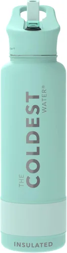 Miniatura 77 de Coldest - Botella para agua con tapa que incluye pajilla, térmica y metálica (acero inoxidable), para hombres y mujeres, color morado