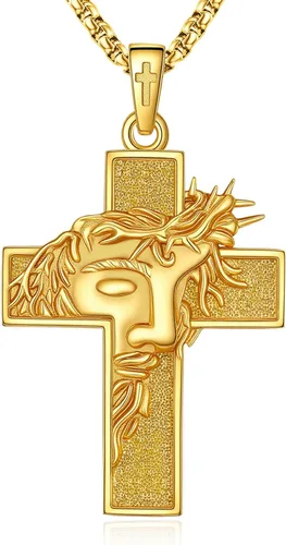Miniatura 182 de Eusense San Miguel San Cristóbal San Benito San Judas Virgen María Collar chapado en oro 925 joyería religiosa para hombres y mujeres, collar