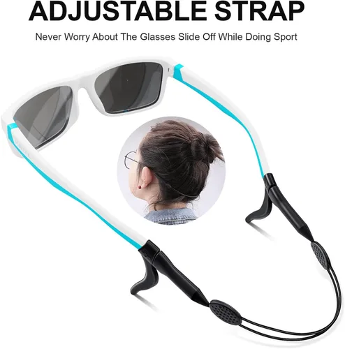 Miniatura 4 de Gafas de sol polarizadas para niños y niñas, deportes TPEE marco flexible de goma para jóvenes, adolescentes, niños de 6 a 12 años