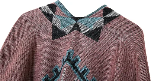 Miniatura 74 de Chales cálidos para mujer, cárdigan con frente abierto, estilo vintage, poncho