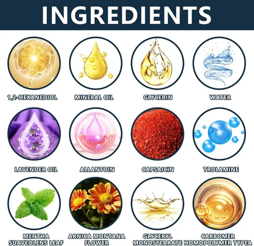 Miniatura 2 de 2 unidades de crema de alivio de neuropatía, crema neurocientífica para los nervios, contiene capsaicina, árnica, mentol, MSM y glucosamina