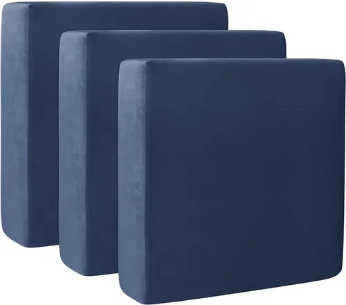 Miniatura 47 de Fundas de cojín de terciopelo para sofá, funda elástica para cojín de sofá suave, protector de muebles extraíble y lavable para sala de estar, Negro