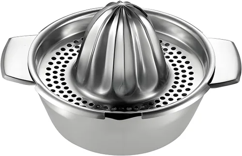 Miniatura 3 de Exprimidor de naranja limón, exprimidor manual de acero inoxidable, exprimidor de cítricos de mano, exprimidor de limón con tazón exprimidor colador