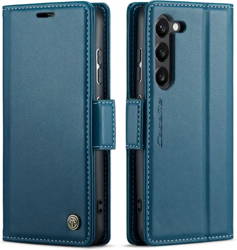 Miniatura 30 de QLTYPRI Funda tipo cartera para Samsung Galaxy S22 Ultra, funda magnética de piel sintética de alta calidad con bloqueo RFID, ranuras para tarjetas