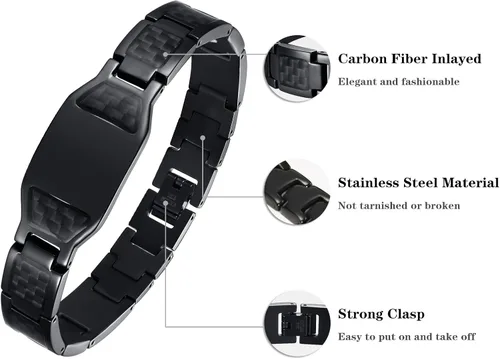 Miniatura 3 de Hisatan Pulsera de eslabones personalizada personalizable para hombre con pulsera de moda de acero inoxidable con varios patrones