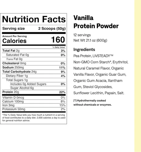 Miniatura 7 de UCAN Energy + Plant Protein Powder - Proteína vegana a base de plantas, 0.71 oz de proteína de guisante con aminoácidos EAA y BCCA - Proteína