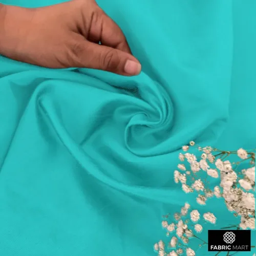 Miniatura 2 de Fabric Mart Direct The Yard, tela de seda Aqua Art de 1 yarda, 42 pulgadas de ancho, seda sintética de color sólido, tela de tapicería azul al por