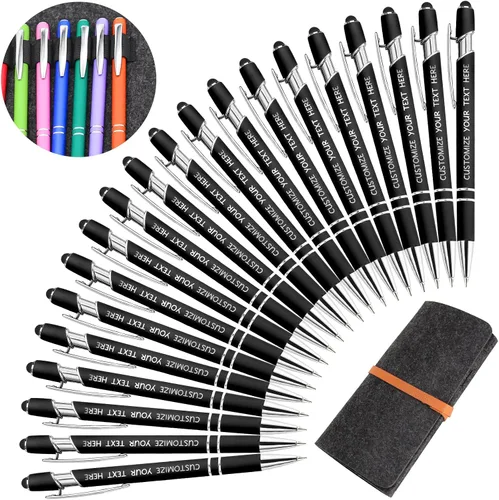 Miniatura 42 de Bolígrafos personalizados con lápiz óptico y grabado gratis, bolígrafos personalizados para negocios, graduación, aniversarios (hasta 500 unidades)