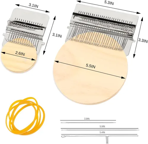 Miniatura 6 de Pequeño telar Speedweve - Mini telar de madera para tejer, práctico telar de retorcimiento, telar reparador, telar de tejer para manualidades, tejer