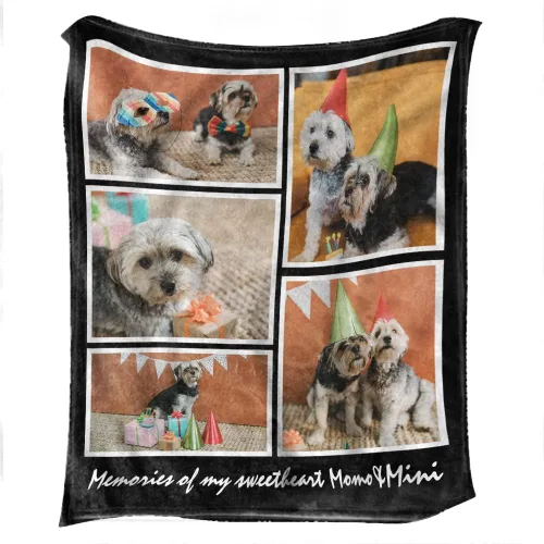 Miniatura 7 de ShineSand Regalos de pérdida de perro, manta personalizada para perro con foto y nombre, manta para mascotas para perro, cachorro, gato, regalo