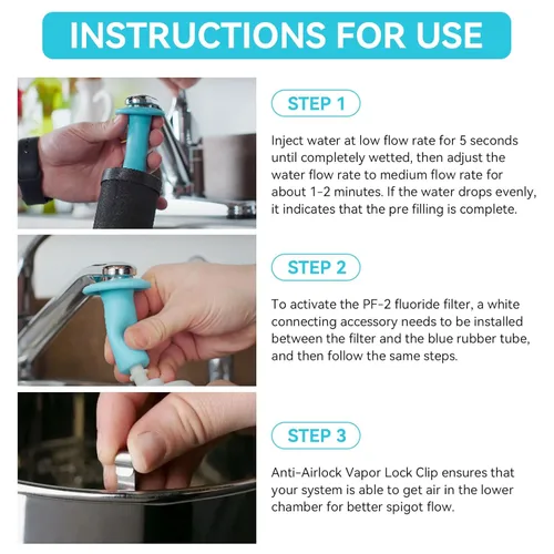 Miniatura 5 de Kit de imprimación de filtro para sistemas de filtración de agua alimentados por gravedad Berkey, filtros universales para sistema de agua Berkey