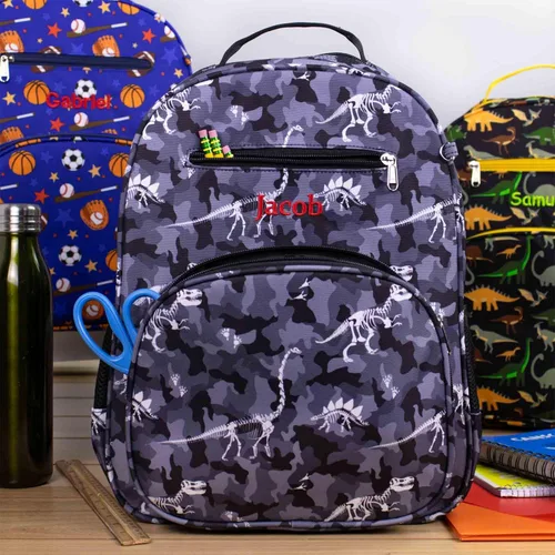 Miniatura 2 de DIBSIES Mochila personalizada de la colección Adventure, Camuflaje Dinosaurio, Mochila