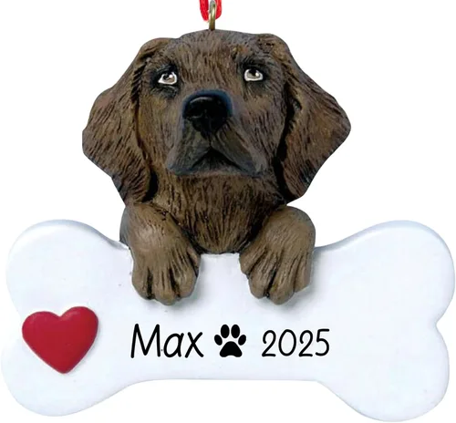 Miniatura 12 de Adorno de Navidad personalizado Beagle 2026 Raza de perro con hueso y corazón decoración de árbol de Navidad – Regalo único de recuerdo de Navidad