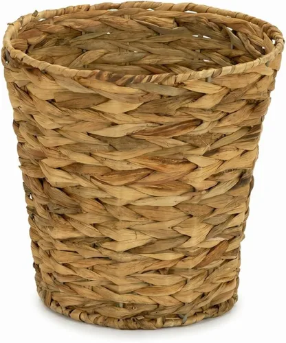 Miniatura 8 de Household Essentials Cesta de basura tejida, papelera de cuerda de papel gris para baño, dormitorio, oficina