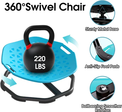 Miniatura 4 de Silla Giratoria Sensorial para Niños Autistas, Silla Giratoria Mejorada para Niños con Manijas, Mejora el Enfoque y el Equilibrio, Ideal para Equipo