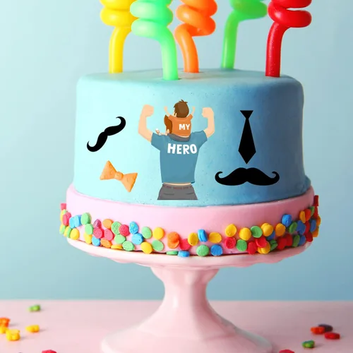 Miniatura 7 de Doumeny 6 moldes para fondant para el día del padre, con texto en inglés "I love dad", molde de silicona para bigote, para hornear, lazo, barba