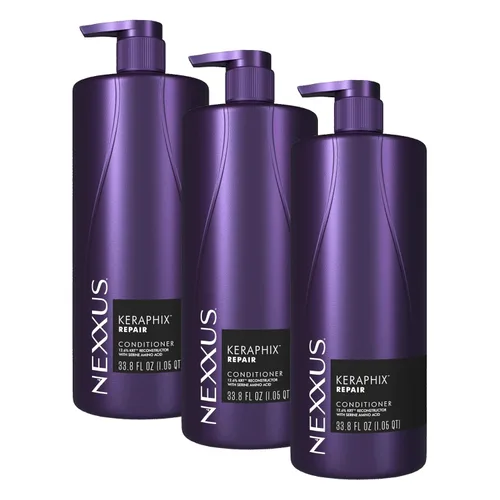 Miniatura 11 de Nexxus Keraphix Acondicionador Keraphix con ProteinFusion para cabello dañado con proteína de queratina y arroz negro, 13.5 oz