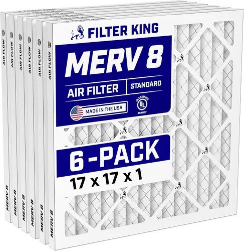 Miniatura 180 de Filter King Filtro de aire 6x12.25x1 Paquete de 6 Filtros plisados MERV 8 HVAC para horno A/C HECHO EN EE. UU. Tamaño real: 6 x 12.25 x .75