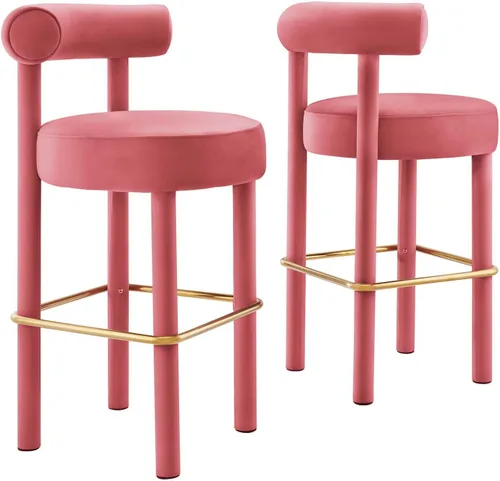 Miniatura 28 de Modway EEI-6705-IVO Toulouse Boucle - Juego de 2 sillas de comedor de tela, color marfil