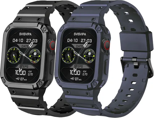 Miniatura 9 de Correa con funda compatible con Apple Watch de 1.614 pulgadas, 1.575 pulgadas, 1.496 pulgadas, iWatch Series 8 7 SE 6 5 4 3 2 1, correa deportiva