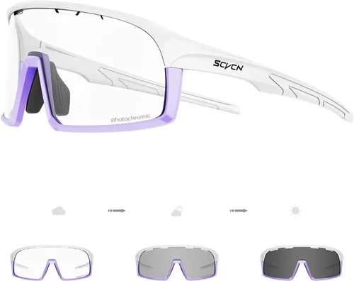 Miniatura 11 de SCVCN Photochromic Cycling Glasses Sport Sunglasses Clear MTB BMX Men Women Running Driving S145 Marco negro