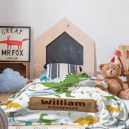 Miniatura 151 de Artsadd Manta de bebé personalizada para niños y niñas con nombre, manta personalizada con nombre de bebé con patrón de unicornio, manta
