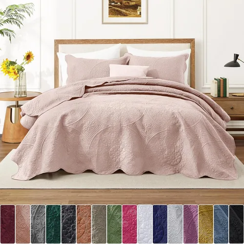 Miniatura 232 de MOONLIGHT20015 Edredón tamaño King (106 x 96 pulgadas) con 2 fundas de almohada (20 x 36 + 2 pulgadas) para todas las estaciones, juego de cama Azul