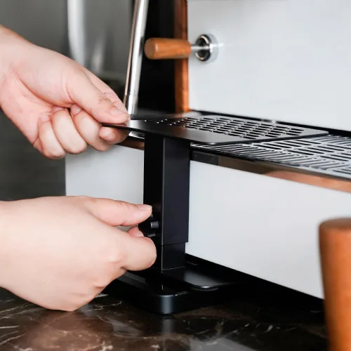 Miniatura 5 de watchget Bastidor de pesaje de café electrónico, altura ajustable, acero inoxidable, báscula de café, soporte para máquina de café expreso, bastidor