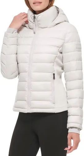 Miniatura 3 de Calvin Klein Chaqueta de paneles laterales ligera y casual para mujer resistente al agua