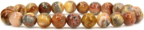Miniatura 14 de Amandastone Pulsera elástica de cuentas redondas de 0.315 in con piedras preciosas naturales de 7 pulgadas