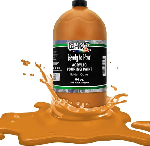 Miniatura 50 de POURING MASTERS Pintura Acrílica Roja Carmesí Lista para Verter - Premium de 8 Onzas Premezclada a Base de Agua - para Lienzo, Madera, Papel, Rojo